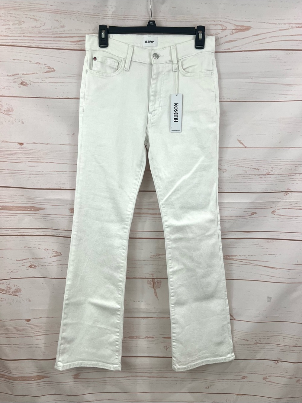 Hudson Blair High Rise White Bootcut Flare Stretch Denim Jeans NWT 26